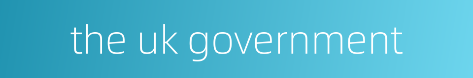 the uk government的同义词