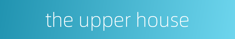 the upper house的同义词