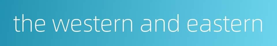 the western and eastern的同义词