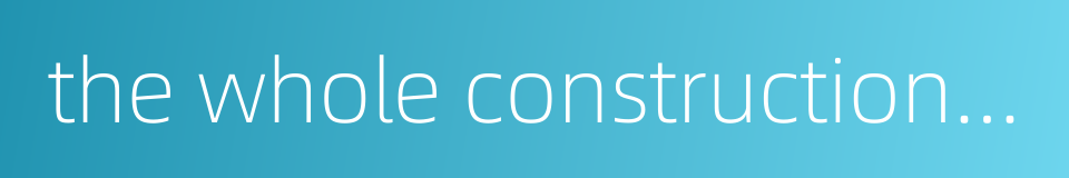 the whole construction process的同义词