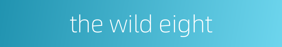 the wild eight的同义词