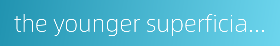 the younger superficial students的同义词