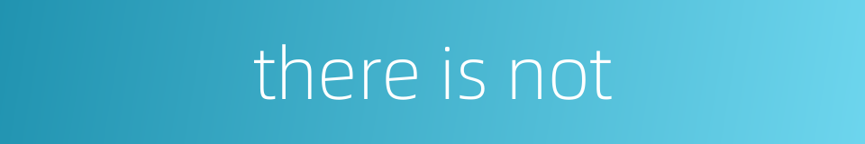 there is not的同义词