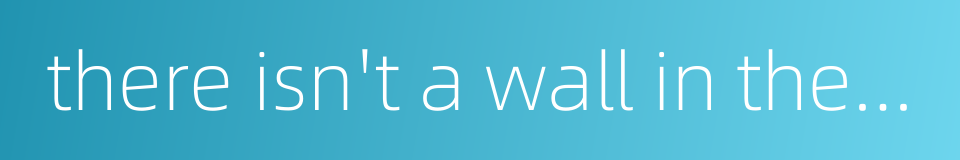 there isn't a wall in the world which hasn't a crack的同义词