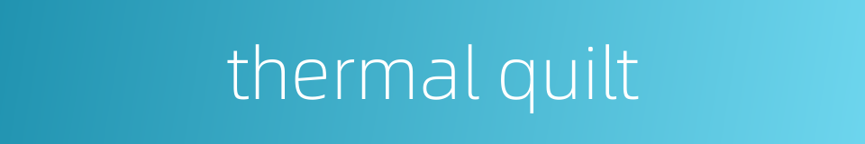 thermal quilt的同义词