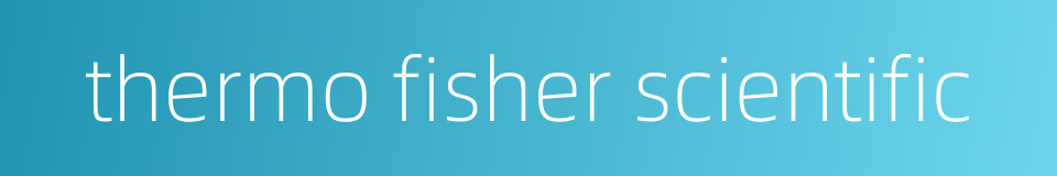 thermo fisher scientific的同义词