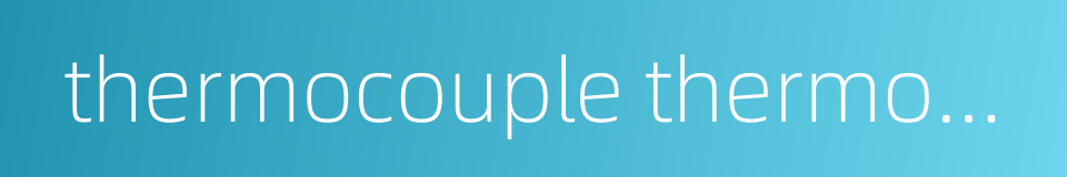 thermocouple thermometer的同义词