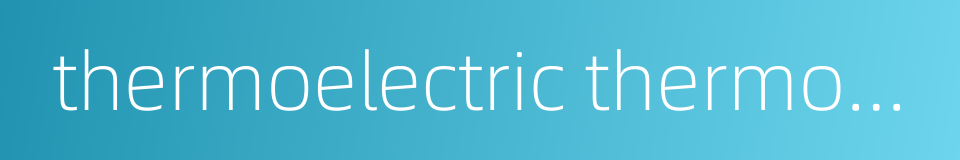 thermoelectric thermometer的同义词
