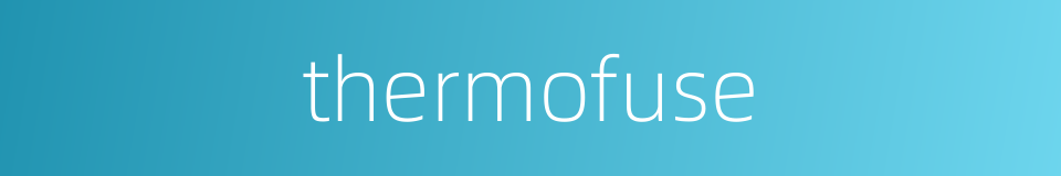 thermofuse的同义词
