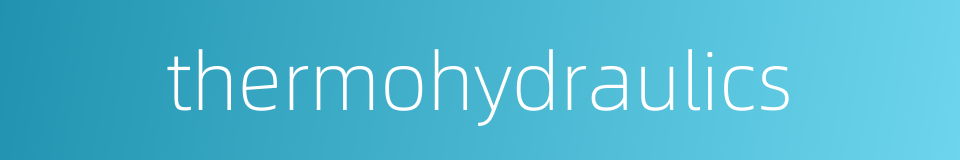 thermohydraulics的同义词
