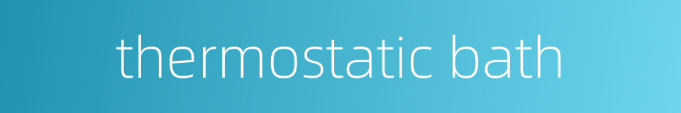 thermostatic bath的同义词