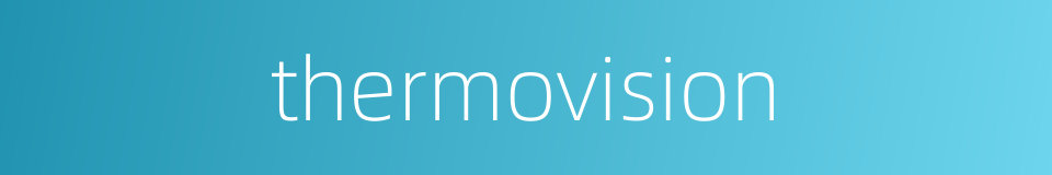 thermovision的同义词