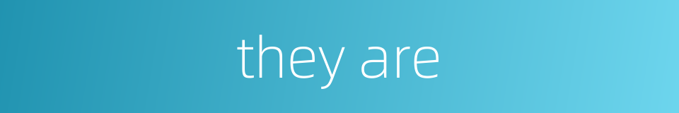 they are的同义词