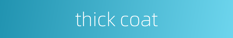 thick coat的同义词