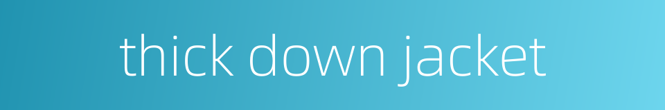 thick down jacket的同义词