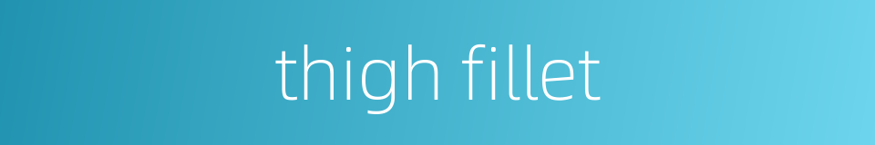 thigh fillet的同义词