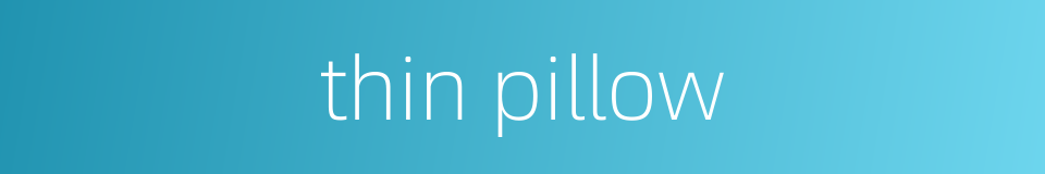 thin pillow的同义词