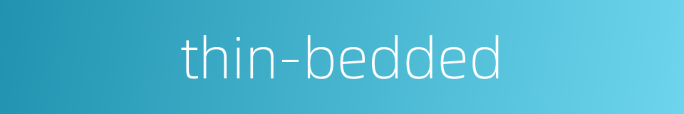 thin-bedded的同义词