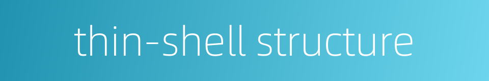 thin-shell structure的同义词