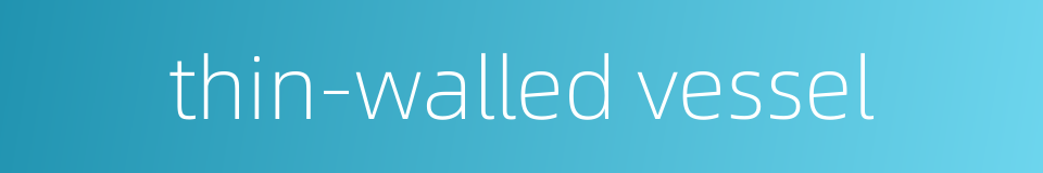 thin-walled vessel的同义词