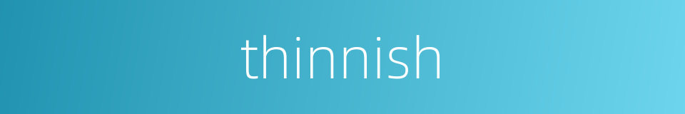 thinnish的同义词