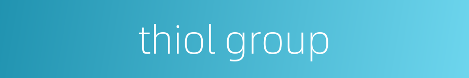 thiol group的同义词