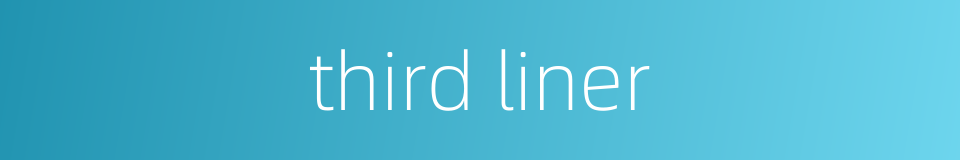third liner的同义词