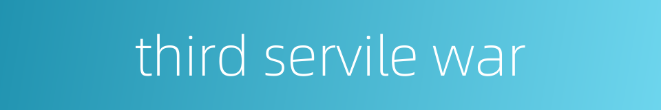 third servile war的同义词