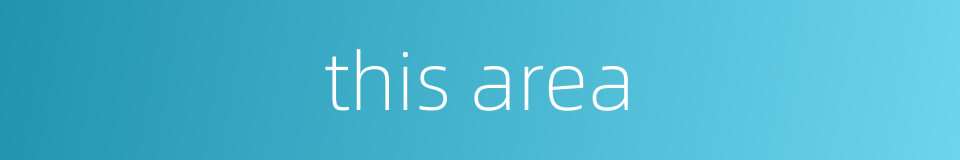 this area的同义词