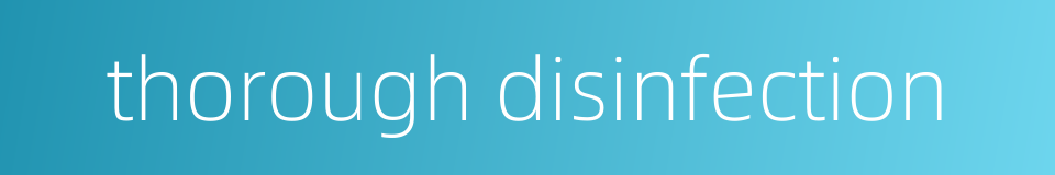 thorough disinfection的同义词