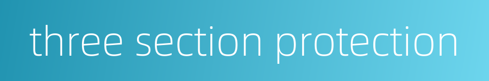 three section protection的同义词