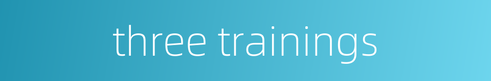 three trainings的同义词