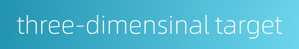 three-dimensinal target的同义词