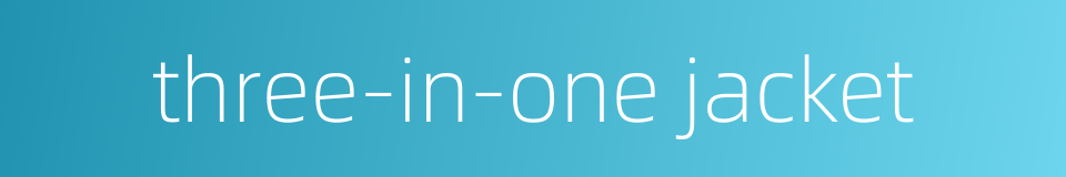 three-in-one jacket的同义词