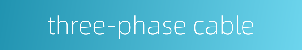 three-phase cable的同义词