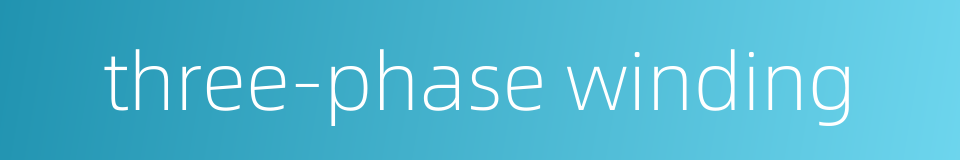three-phase winding的同义词