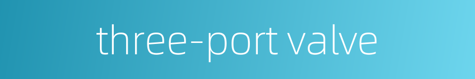three-port valve的同义词