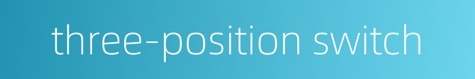 three-position switch的同义词