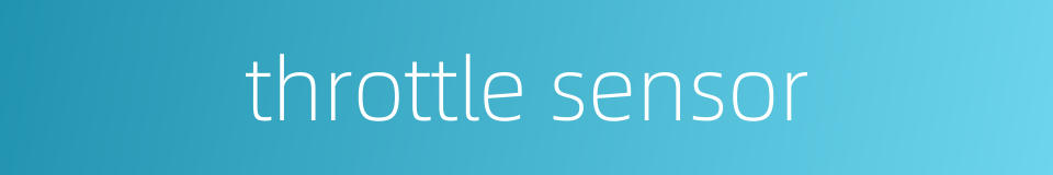 throttle sensor的同义词