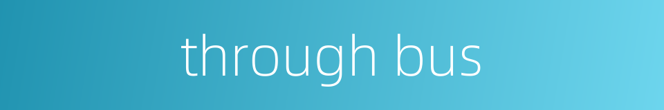 through bus的同义词