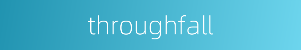 throughfall的同义词
