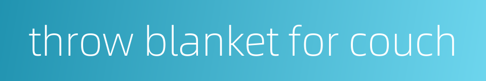 throw blanket for couch的同义词
