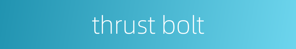 thrust bolt的同义词