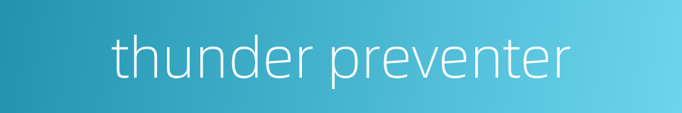 thunder preventer的同义词