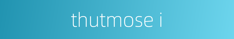 thutmose i的同义词