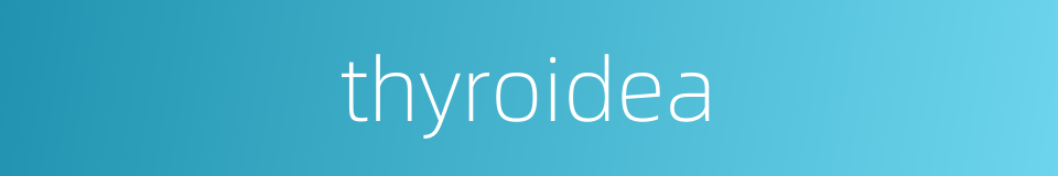 thyroidea的同义词