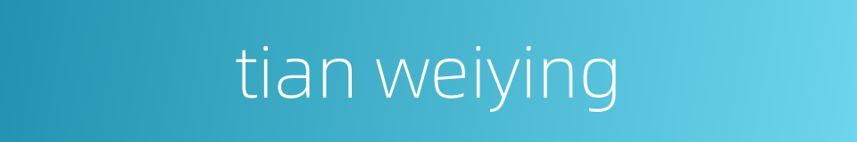 tian weiying的同义词