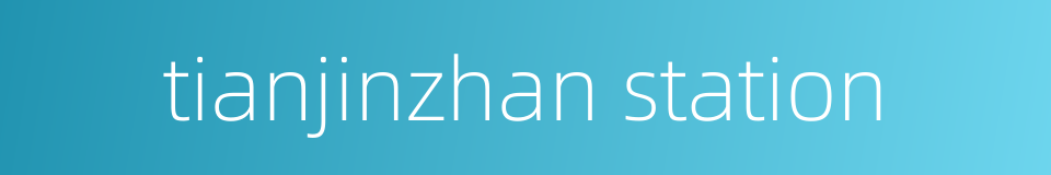 tianjinzhan station的同义词
