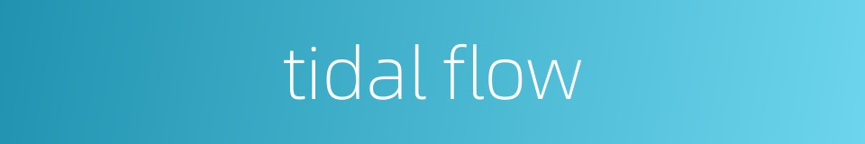 tidal flow的同义词