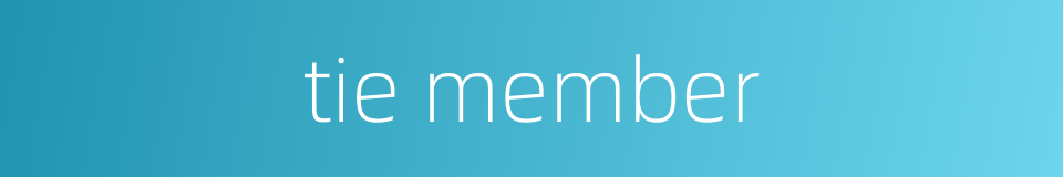 tie member的同义词